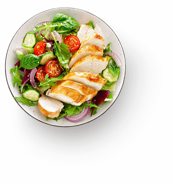 Prato File de Frango Nat Verde com salada