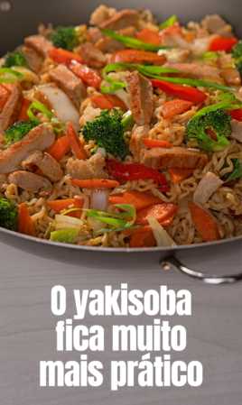 O Yakisoba fica muito mais prático