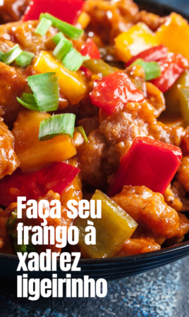 Faça seu frango à xadrez ligeirinho
